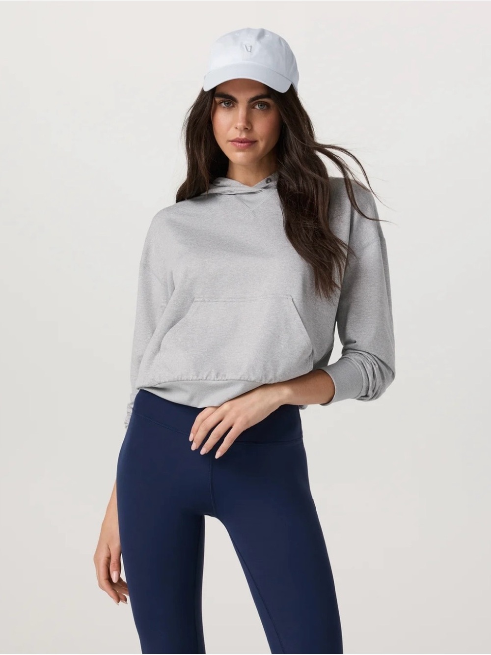 Vuori Modern Halo Pullover Hoodie Small Pale Grey Heather Lightweight Athleisure
